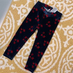 NWOT Janie and Jack velvet leggings 2T